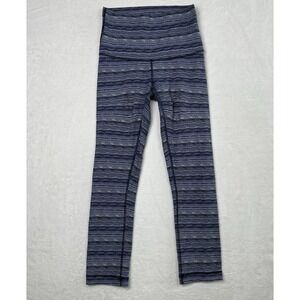Lululemon Size 4‎ Wunder Under Crop Leggings Space Dye Sapphire Blue